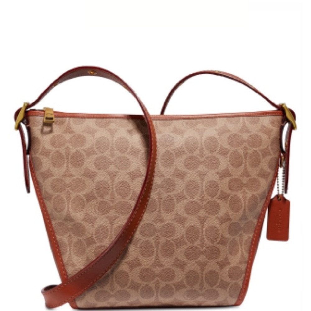 COACH COATED CANVAS  DUFFLETTE convertible Shoulder and crossbody bag EUC